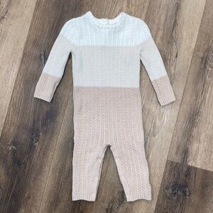 Max Studio Baby One Piece Romper Outfit Long Sleeve Knit Sweater 6-9m